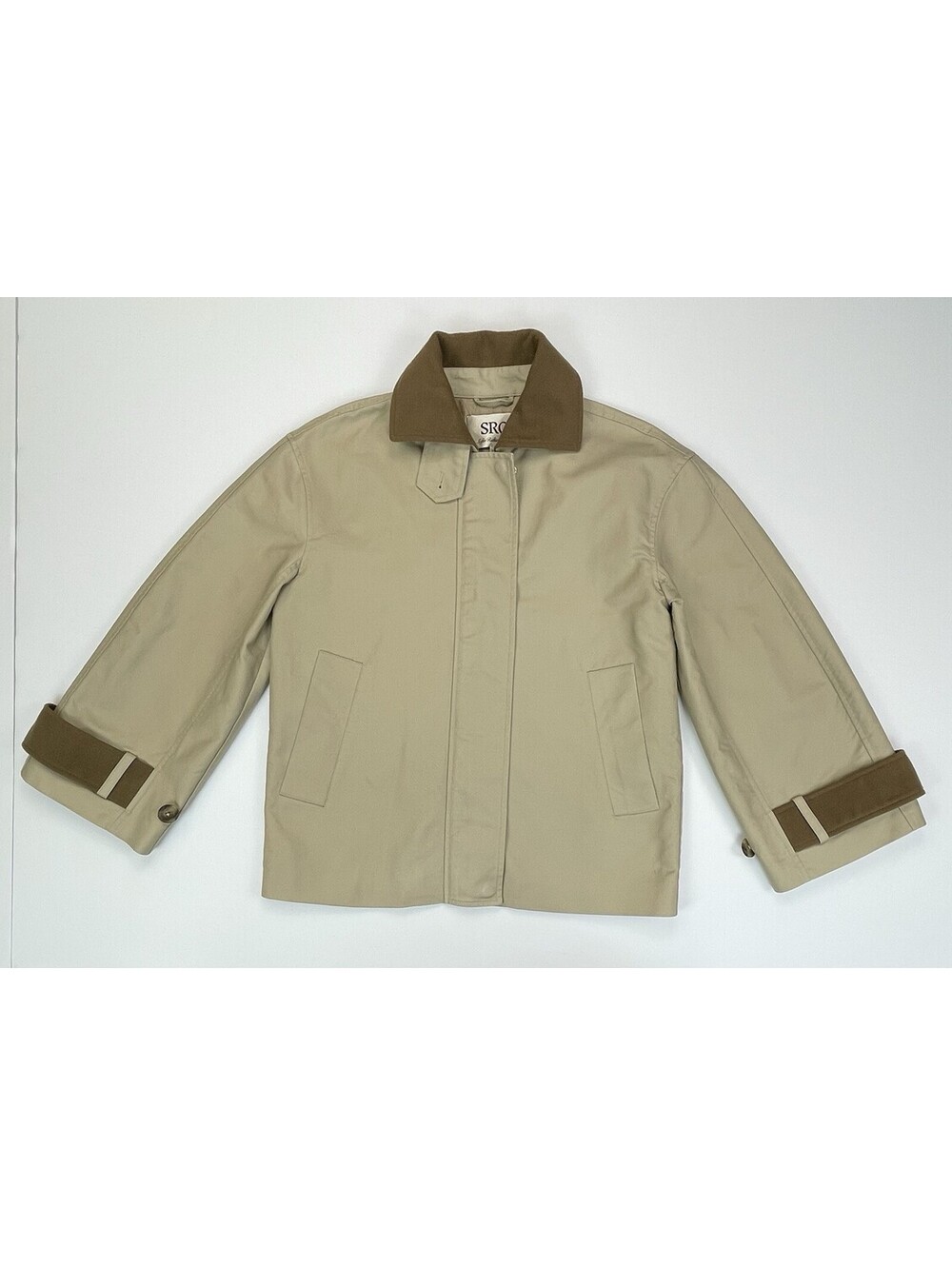 SRG Sofia Richie Grainge Laurel Barn Jacket Beige Tan Cotton Twill Revolve XS